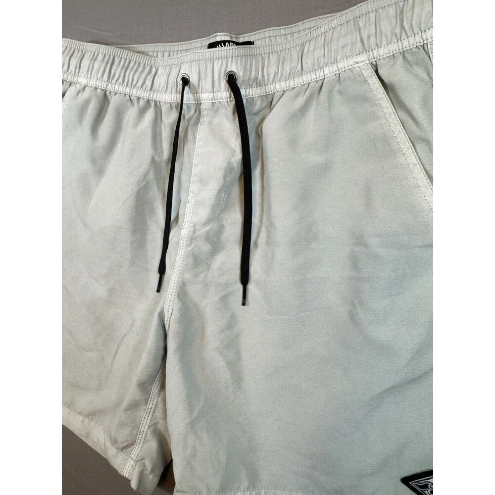 Men's Billabong Sage Green Drawstring Swim Trunks All Day Laid Back Size Medium
